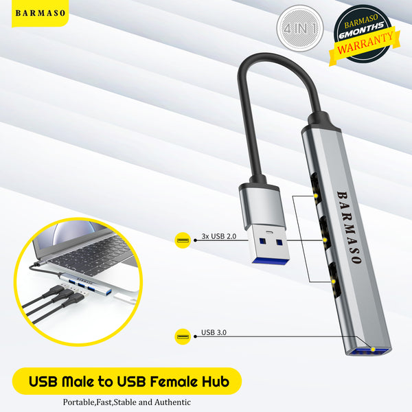 4 in 1 hub ( USB to USB )