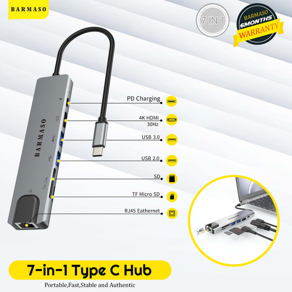 7 in 1 Type C Docking Station